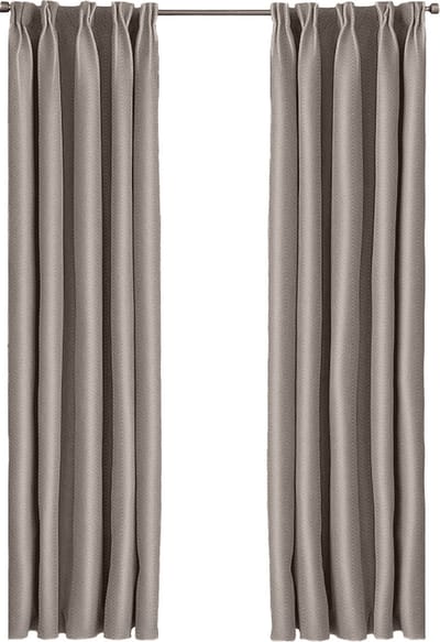 Larson - Luxe hotel blackout gordijn - met ringen - 1.5m x 2.5m - Lichtgrijs - 2 stuks