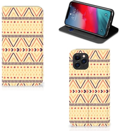 Apple iPhone 11 Pro Hoesje met Magneet Aztec Yellow