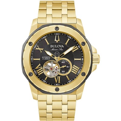Bulova Marine Star 98A273 Horloge - Staal - Goudkleurig - Ø 44 mm
