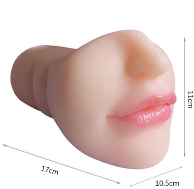 Masturbator | Kunst mond | Kunst gezicht | Erg luxe uitvoering | Seks oraal | Sex mond | Porno gezicht | Zeer realistisch | Herbruikbaar | Uitwasbaar