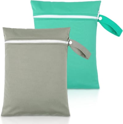 Waterdichte waszak met rits - 2-delige set van 40 x 30 cm voor vuil wasgoed en reizen