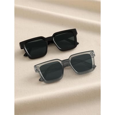 UV-bescherming Lichtgewicht Comfortabel Duurzaam Hoge Kwaliteit Stijlvol Retro High-End Vierkant Vormige Dames Heren Zonnebrillen