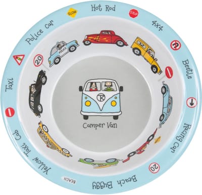 Auto's kinder melamine kom / schaal - Tyrrell Katz
