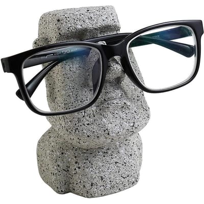 1 stuks Grappige Creatieve Paaseiland Brillenhouder Zonnebrillen Display Standaard Opbergrek Huis Kantoor Bureau Unieke Decoratie gray