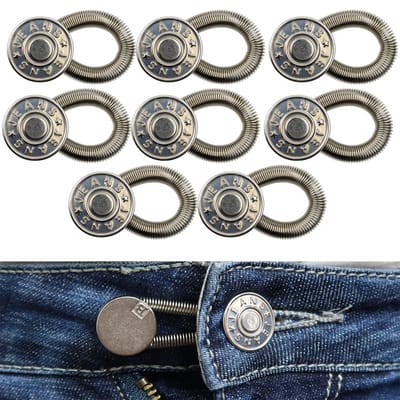 Comfortabele Taillebandverlenging voor Mannen en Vrouwen – Geschikt voor Jeans, Broeken, Kostuumbroeken, Rokken en Zwangerschapsbroeken, Verlengstuk voor Broeken, Extra Comfort