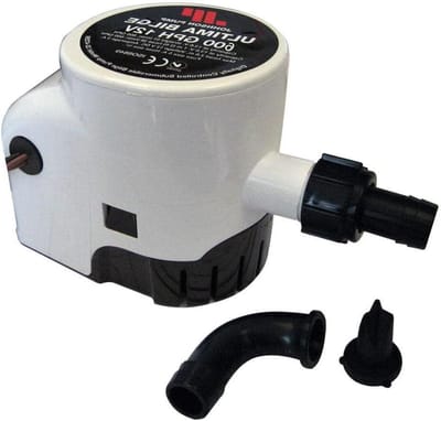 Bilge Pomp - Waterpomp Boot - Automatisch Water Verwijderen - Hoge Capaciteit 600 GPH - 3/4 Inch Poort - Zwart