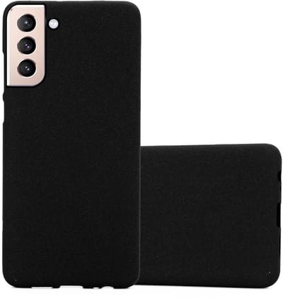 Cadorabo Hoesje geschikt voor Samsung Galaxy S21 PLUS in FROST ZWART - Beschermhoes gemaakt van flexibel TPU silicone Case Cover