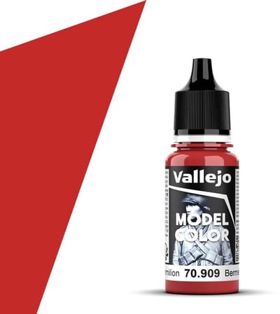 Vallejo Hobbyverf Acrylverf - 70909 Model Color Vermillion - Acryl Verf flesje - 17 ml