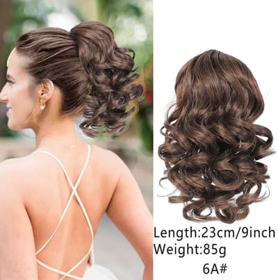 Haarextensies - Extensions Clip In - Golvende Haarverlenging - Haarstuk - Nep Haar - Nephaar - 23cm-Trekkoordstijl [6A]