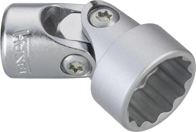 Scharnierdopsleutel Inzetstuk - Dopsleutel Bit - Moeilijk Bereikbare Plekken - Met Scharnier - 16 mm - Verchroomd