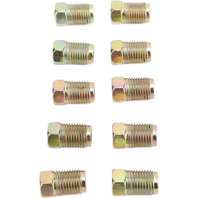 10 Pièces Raccords de Conduite de Frein Filetages 3/8 Pouce 10 x 1 mm Métrique Raccords Évasés Inversés pour Conduite de Frein 3/16 Pouce