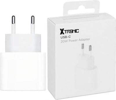 Xtronic Oplaadstekker 20W USB-C - Power Adapter oplader - Wit - Geschikt voor Lightning - USB-C Lader - Snellader