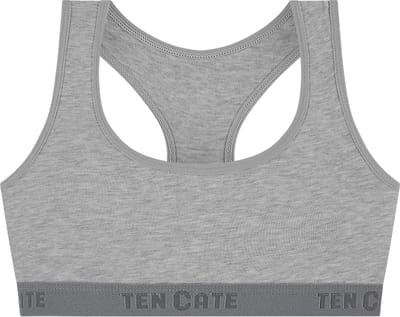 Ten Cate Basics bh top racerback grey melange voor Meisjes | Maat 134/140