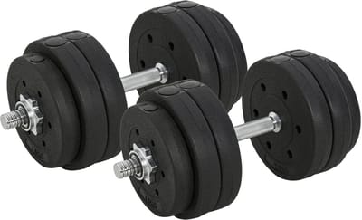 4goodz Homcom halterset 30kg thuistraining dumbels