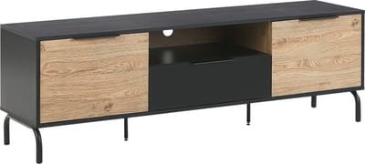 ARKLEY - TV-meubel - Zwart - Vezelplaat