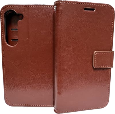 Portemonnee Book Case Hoesje Geschikt voor: Samsung Galaxy S23 - Bruin