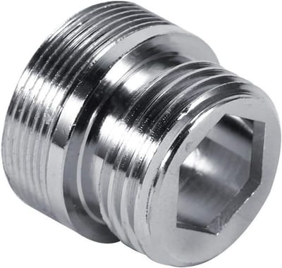Koperadapter voor Waterfilter, G1/2 Bronzen Waterfilteradapter voor Keukenkranen, 24mm-20mm, Duurzaam en Betrouwbaar