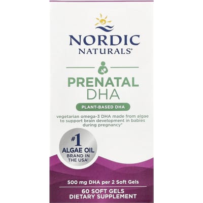 Nordic Naturals, DHA pour usage prénatal, 500 mg, 60 gélules (250 mg par gélule)