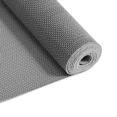 VEVOR Pvc-Afvoermat (0,9 M X 5 M), Antislip Pvc-Vloermat, Spatbeschermingsmat voor Natte Ruimtes, Holle Matrol, Antislipmat voor Zwembaden, Terrassen, Badkamers en Toiletten, Grijs