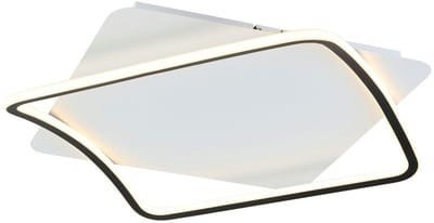 Kosilum - Sydal - Plafondlamp - Zwart en Wit - Metaal en aluminium