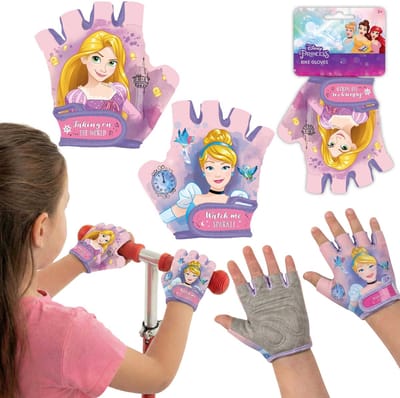 DISNEY PRINCESS Fietshandschoenen, Kinderhandschoenen voor fietsen en steps, klittenbandsluiting, voor meisjes