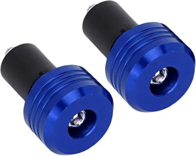 Stuuruiteinden Motorfiets - Handvat Kappen - Comfortabele Grip - Aluminium Legering - 22 mm Stuurdiameter - Blauw