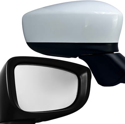 BILMAX Rechter Buitenspiegel Vervanging voor Mazda 3 (BM) 2014–2016, Elektrisch Verstelbaar, Handmatig Inklapbaar, Met Richtingaanwijzer, Verwarmd, Wit, 5+2-Pins (Passagierszijde)