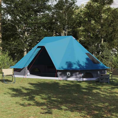 vidaXL Tipi Tent met dak met opslag Blauw 680 x 430 x 270 cm taft