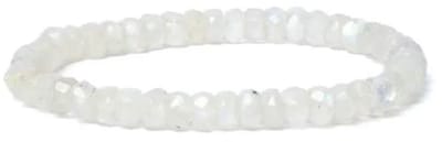 Armband regenboog maansteen facet AA kwaliteit elastisch