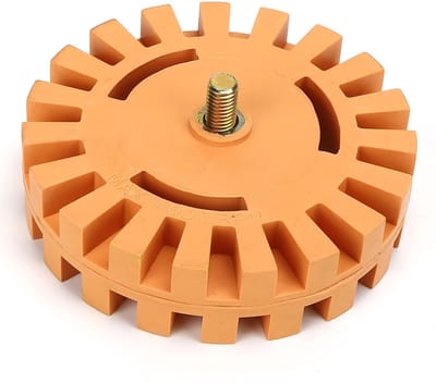 Dailygoods - Rubber Eraser Wheel - 4 Inch - Stickerverwijdering - Ideaal voor Auto's en Motoren - Schoonmaakaccessoire - Voor stickers en lijmresten -...