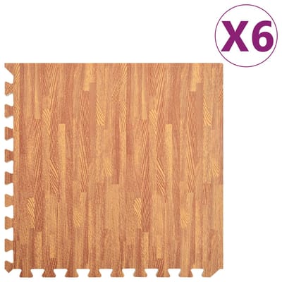 vidaXL - Vloermatten - 6 - st - 2,16 - ㎡ - EVA-schuim - houtnerfprint