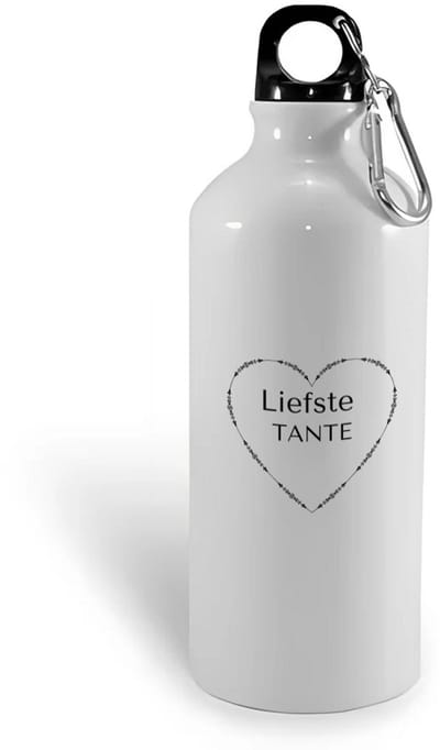 Hacebo® - liefste tante waterfles - Tante - de liefste tante - verjaardag - cadeautje voor tante - tante artikelen - kado - geschenk - water fles - 400ML