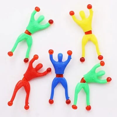 5-50 Stuks/set 9cm Plakkerig Speelgoed Raammannetjes Met Plakkerige Hand 3 Speeltjes Kleur En Jaren Boven Plastic Geschikte Voeten Voor Kinderen 9X3.5cm green