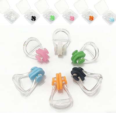 Neusklemmen Set - Zwemaccessoires - Bescherming Neus - Antislip Siliconen - 6 Stuks - Meerdere Kleuren