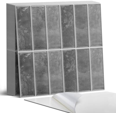 Coloray Plaktegels - Geometrische rangschikking van tegels Portugese Tegels - 30 cm x 30 cm - Grijs Plaktegels - 9 stuks - Vierkant PVC Tegels - Plaktegels Keuken - Zelfklevende Vloertegels - Vinyl Tegels Zelfklevend - Zelfklevende Tegels