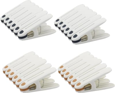 Wasknijpers, winddichte wasknijpers, plastic handdoekklemmen met antislip siliconen handdoekclip voor T-shirts, sokken, handdoek (24)