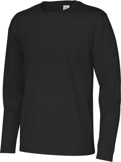 Cottover T-SHIRT LONG SLEEVE MAN - GOTS GECERTIFICEERD 141020 - Zwart - L
