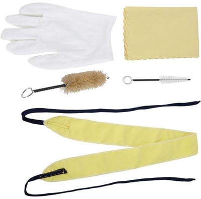 Dailygoods- Trompet Reinigingsset 5 in 1 - Reinigingsborstels - Onderhoudskit - Accessoires - Handschoenen - Duurzaam materiaal