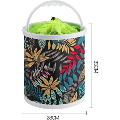 Grand seau de pêche pliable portable pour lavage de voiture, salle de bain, cuisine, seau à appâts de pêche, seau pliable avec corde black