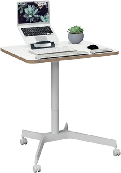 Leitz Ergo Zit Sta Bureau - In Hoogte Verstelbare Stehtisch - Wit - Ergonomisch Werkstation Voor Thuis En Kantoor - Modern Minimalistisch Design