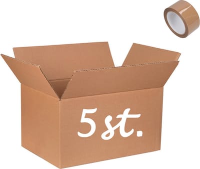 Verhuisdoos 5 stuks GROOT Karton 700 x 500 x 500 mm Kartonnen Verhuisdozen dubbele Golf Bruin Doos 70 x 50 x 50 cm opbergdoos STEVIG 5-laags karton 660g/m2