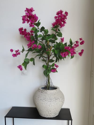 Bougainvillea kunstboom in pot - 120 cm hoog - paars - kleurrijke boom
