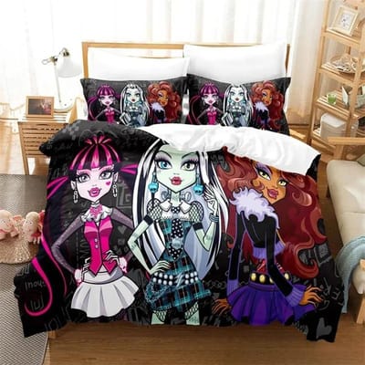 Persoonlijkheid Monster Cartoon Hoge Beddengoed Collecties Prachtige Bedbenodigdheden Set Dekbedovertrek Beddekenset Luxe Verjaardagscadeau 70x133cm 2pcs
