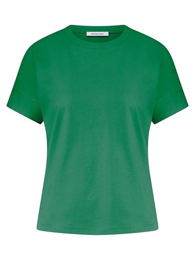 Shirt ronde hals Van Peter Hahn groen
