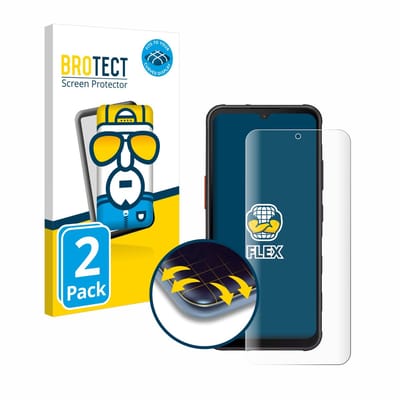 BROTECT - Screenprotector voor Samsung Galaxy XCover 7 / 7 Pro - Folie Beschermfolie transparant volledig dekking - 2 Stuks