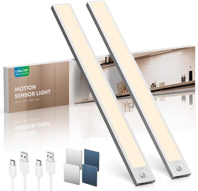 Dimbare LED Cabinet Verlichting met Bewegingsmelder - Oplaadbaar Magnetisch Licht - Perfect voor Keuken, Kast en Vitrinekast (2 Stuks)