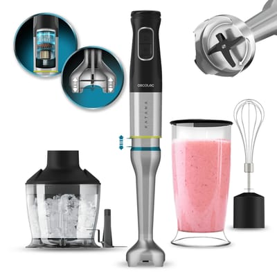 Cecotec 03975 blender Staafmixer 1500 W Zwart, Roestvrijstaal