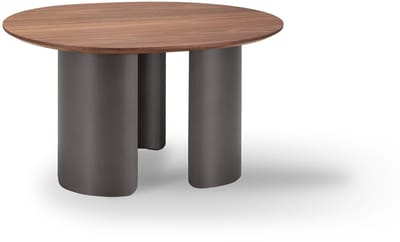 Icon Living - Salontafel Sarah 002 Organisch 70x56x38 Walnoot Poot Bronze