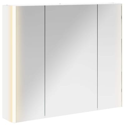 vidaXL - Badkamerspiegelkast - Wit - 83,5 - x - 15,5 - x - 70 - cm - Bewerkt - hout
