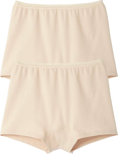 Damart - Set van 2 stretchkatoenen shorties - Dames - Roze - 38/40
